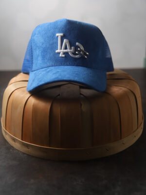 "L2" Trucker Hat Blue Suede